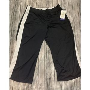 NWT Reebok Athletic Pants XL Cropped 34 x 24 Running Jogging Sweatpants